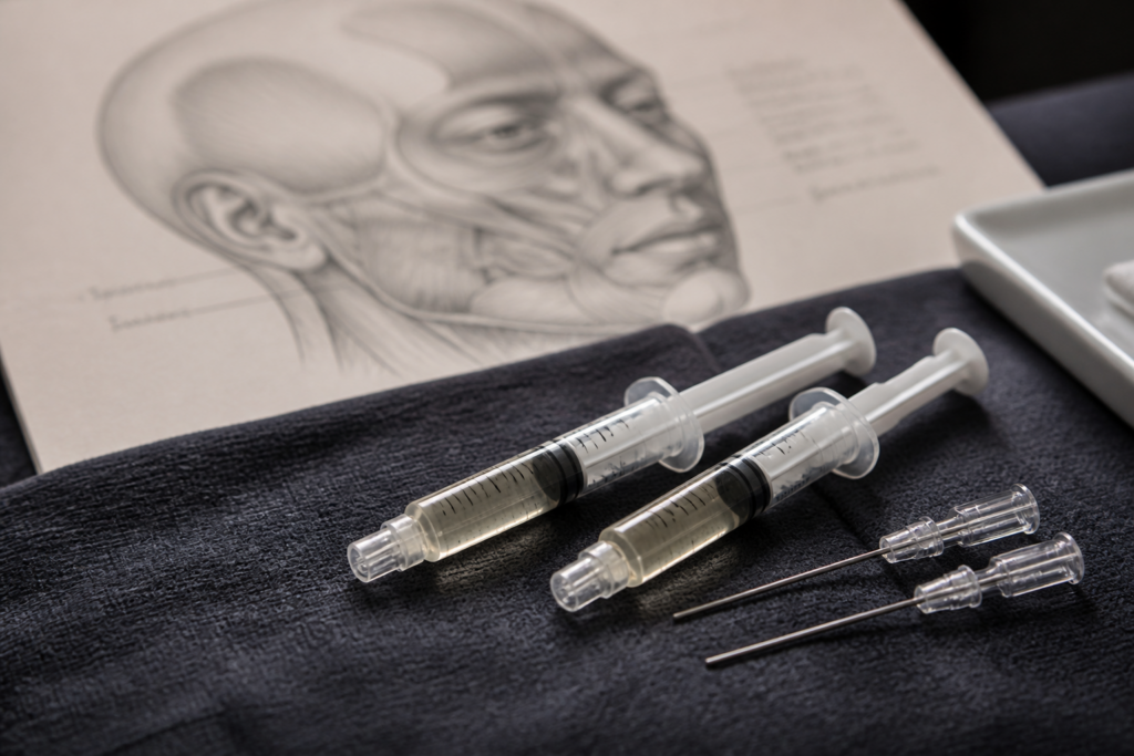 Liquid PCL syringes prepared on a clinic tray